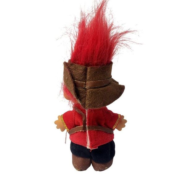 Vtg Russ Troll Doll 5" Canadian Mountie Rare Red Hair Around the World Series 90 - Picture 3 of 5